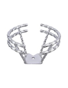 Half Double Twisted Straight Steering Wheel Chrome.